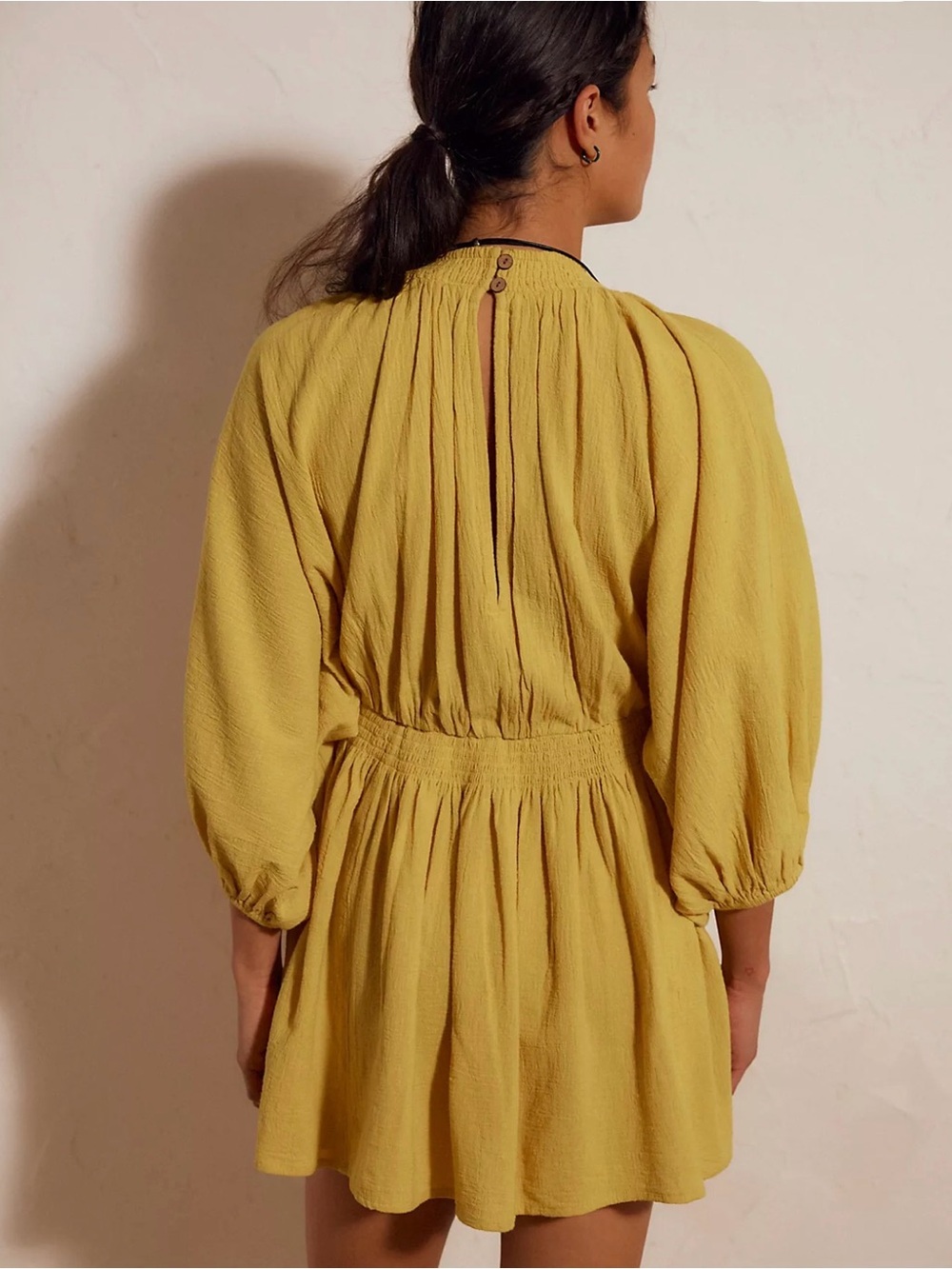 Free people V-Neck Babydoll Dress. Colour pineapple size L - Picture 2 of 4